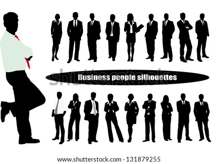 Silhouette Businessman Stock Vector Illustration 131879255 : Shutterstock