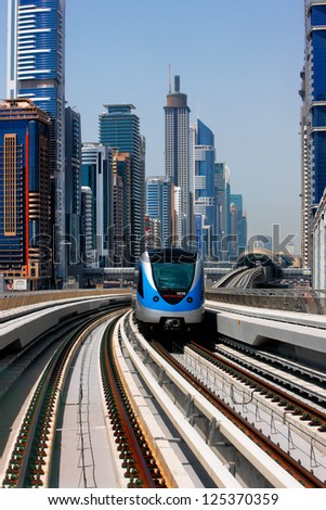 DUBAI, UAE - MAY 9 - Planning of the Dubai Metro began under the directive of Dubai\'s ruler Sheikh Mohammed bin Rashid Al Maktoum. Picture taken on May 9, 2010.