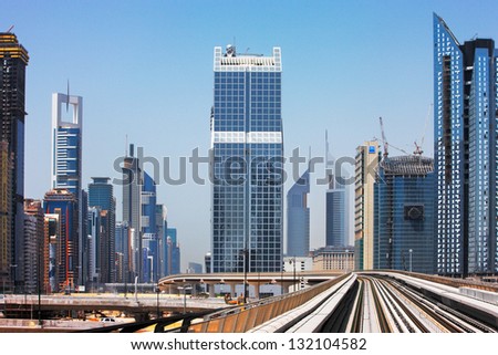 DUBAI, UAE - MAY 9: The Dubai International Financial Centre (DIFC) on May 9, 2010 in Dubai, UAE. DIFC is a financial hub which supports business and financial institutions.