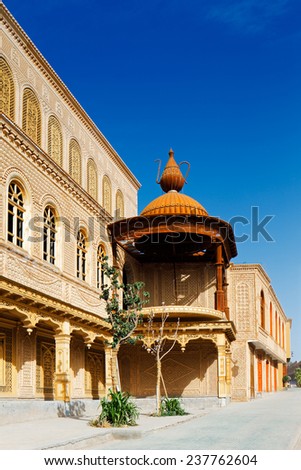 KASHGAR, CHINA - JUL 11: The ancient city of Kashgar on Jul 11, 2014 in Kashgar, China. It is an oasis Chinese city on the silk trading route in Xinjiang province, a home to Uyghur Autonomous Tribe
