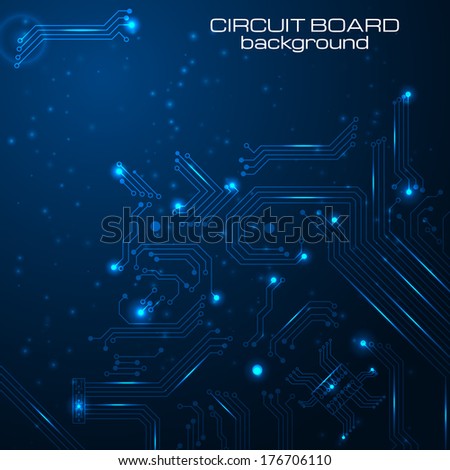 Technology background with circuit board elements Vector illustration Technology background with circuit board elements Vector illustration