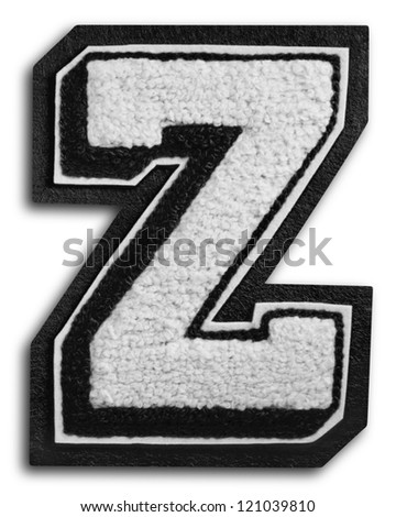 Photograph of School Sports Letter - Black and White Z