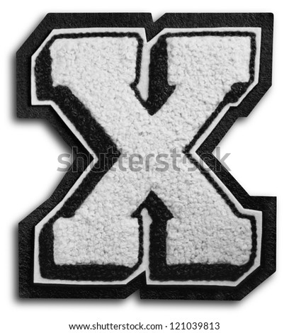 Photograph of School Sports Letter - Black and White X
