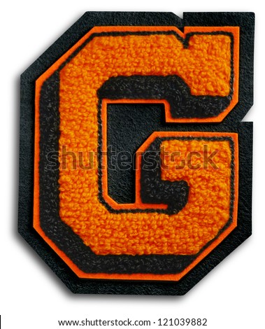 Photograph of School Sports Letter - Black and Orange G