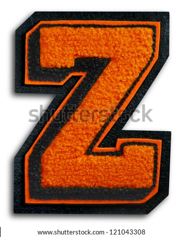 Photograph of School Sports Letter - Black and Orange Z