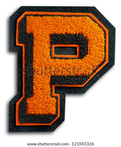 Photograph of School Sports Letter - Black and Orange P