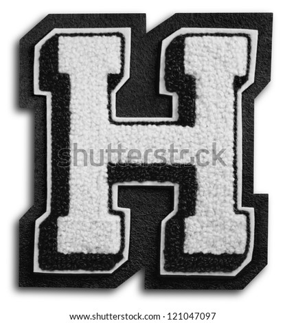 Photograph of School Sports Letter - Black and White H