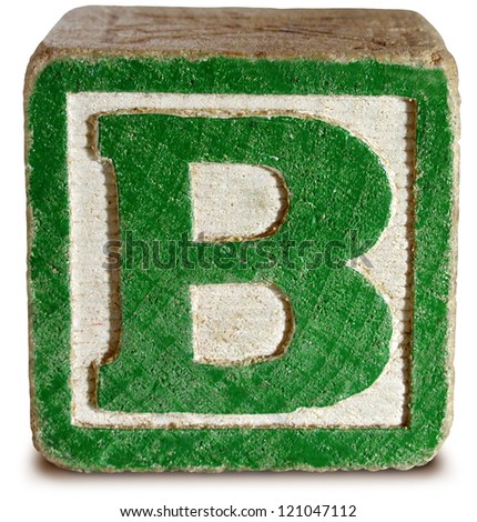 Photograph Of Wooden Block Letter B Stock Photo 121047112 : Shutterstock