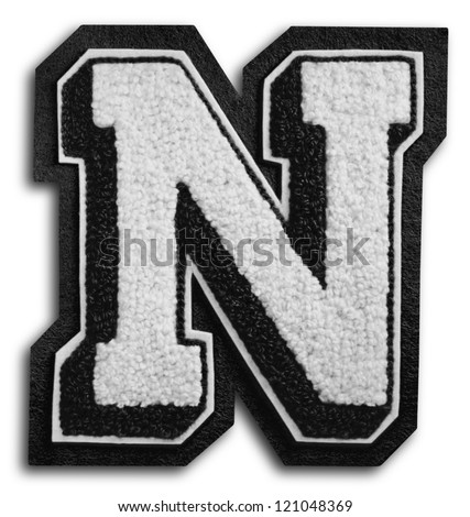 Photograph of School Sports Letter - Black and White N