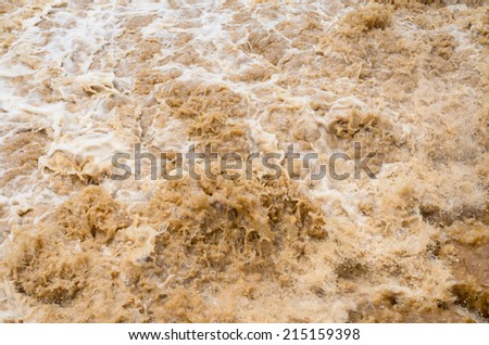 Flash flood background in the rainy season after storm out