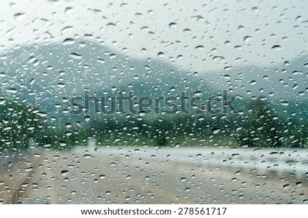 raindrops on auto glass