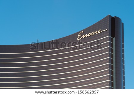 LAS VEGAS - SEPTEMBER 2013: Encore hotel and casino in Las Vegas. The 2034 room hotel resort project opened in December 2008 with a casino, retail space, and restaurants. Las Vegas, September 27, 2013