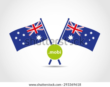 Australian Crossed Flags Emblem Mobile
