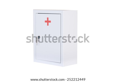 Medical kit isolated under the white background