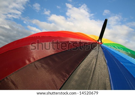 umbrella in blue sky