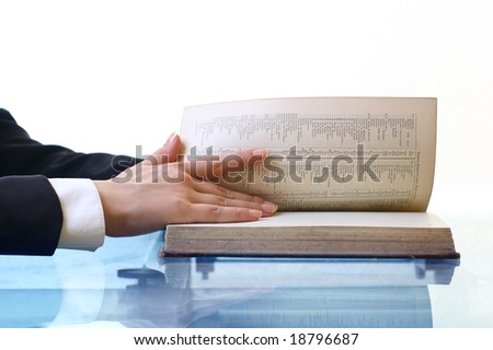hands take the book