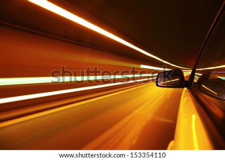 night drive on car