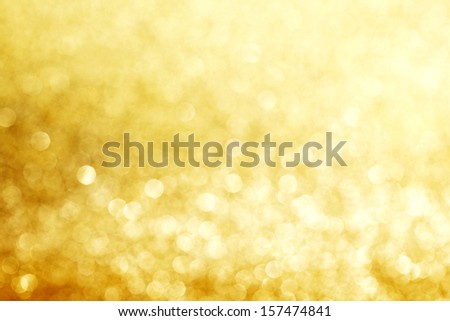 Gold Festive Christmas background with glitters