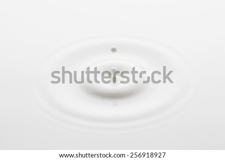 Close-up of a perfect minimalistic milk splash