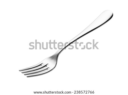 elegant fork isolated on white background