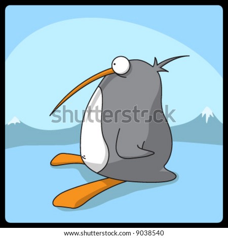 Vector cartoon penguin