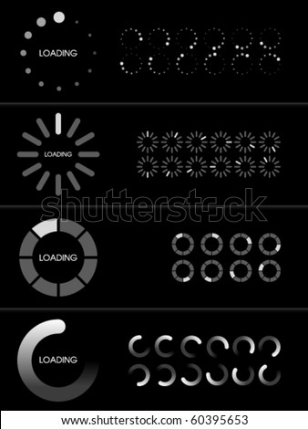Vector Loader Progress Bar Designs Vector Loader Progress Bar Designs
