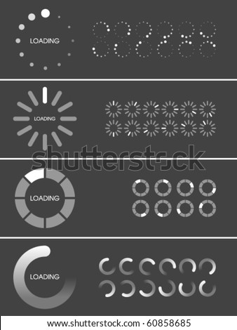 Vector Loader Progress Bar Designs Vector Loader Progress Bar Designs