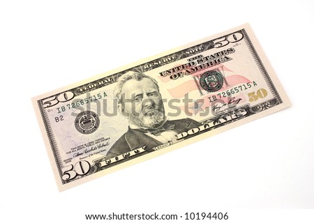 50 dollar bill clip art. stock photo : fifty dollar