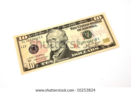 10 dollar bill clip art. stock photo : ten dollar bill