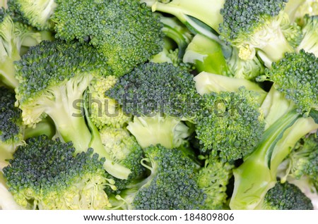 background broccoli was separate into