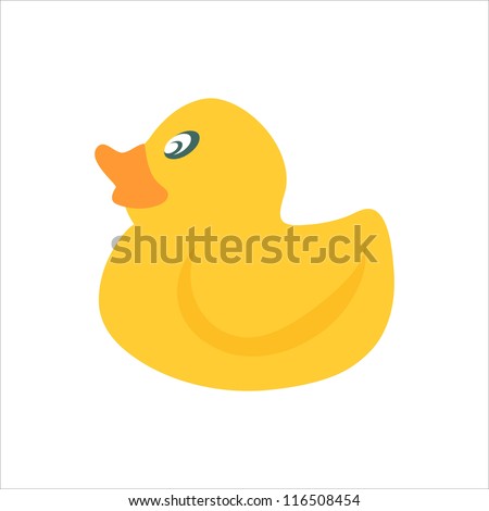Isolated yellow duck toy for bath
