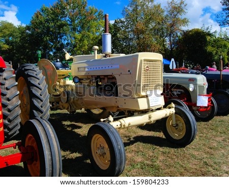 SMITHSBURG, MD  SEPTEMBER 29:  Tractor at the Steam Engine and Craft Show on September 29, 2013 in Smithsburg, MD.  The event attracts 20,000 people and features farm tractors and demonstrations.