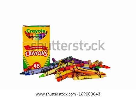 Smithsburg, Md - December 29, 2013: Image Of Crayola Crayons. Crayola Products Are Non-Toxic And Safe For Children.