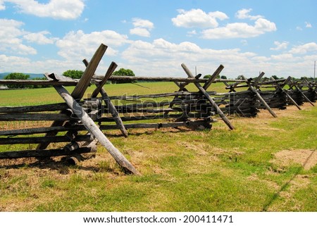 Split rail fence at Antietam Battlefield