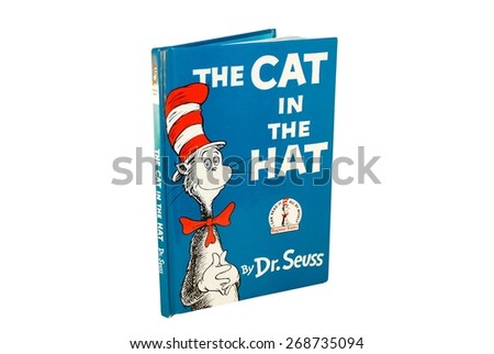 HAGERSTOWN, MD - MARCH 6, 2015: Image of The Cat in the Hat book by Dr. Seuss. Dr. Seuss is widely know for his children\'s books.
