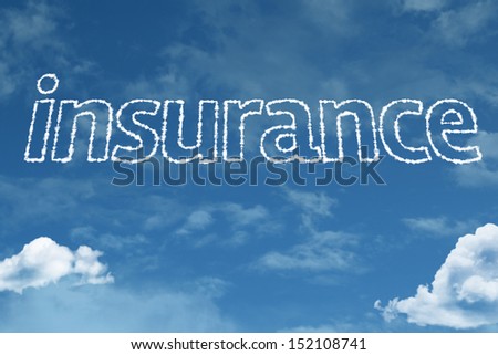 Amazing Insurance text on clouds