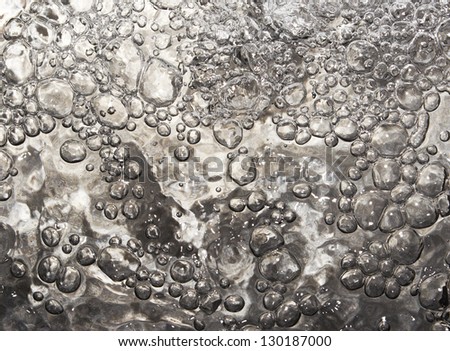 Water bubbles created by directed air stream