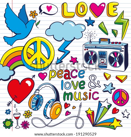 hand-drawn Peace symbols hand-drawn Peace symbols
