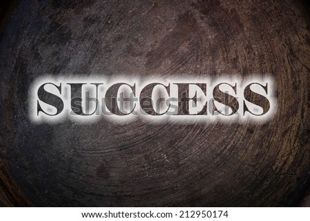 Success text on Background