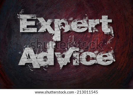 Expert Advice Text on Background