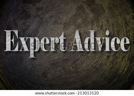 Expert Advice Text on Background