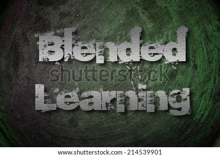 Blended Learning Concept text on background