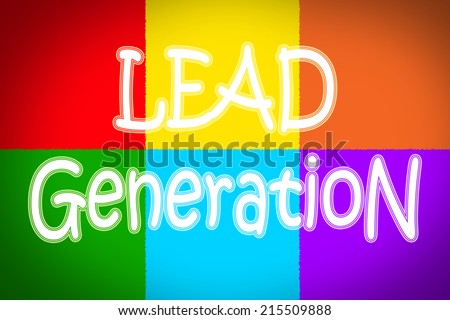 Lead Generation Concept text on background