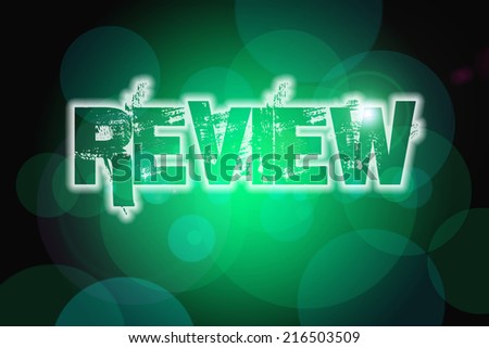 Review Concept text on background