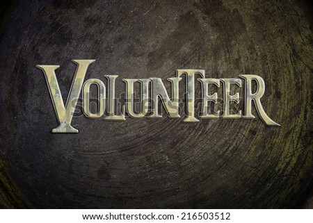 Volunteer Concept text on background
