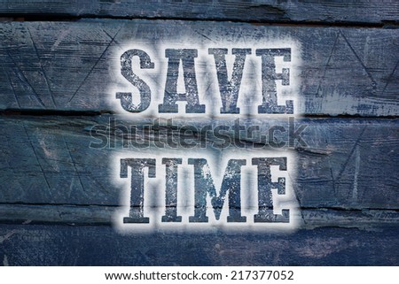 Save Time Concept text on background