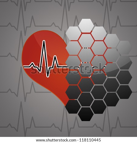 Heart protection. Healthcare concept. Backgroung