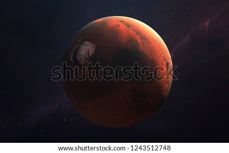 Mars, Planet of the Solar system. InSight mission. Elements of this image furnished by NASA
