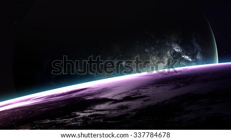 Beautiful fantastic planets in space. Elements of this image furnished by NASA