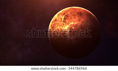 Venus - High resolution best quality solar system planet. This image elements furnished by NASA.